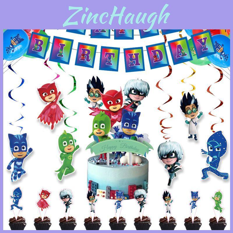 Pj Masks Theme Birthday Party Supplies With Cheerful Decor And Festive Tableware