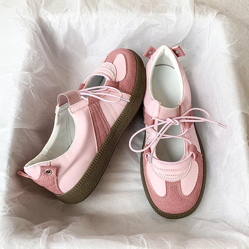 Spring and Summer Retro Shallow Mouth Ballet Style Moral Training Shoes Women's Casual Straps Flat Bottom Mary Jane Shoes Tide