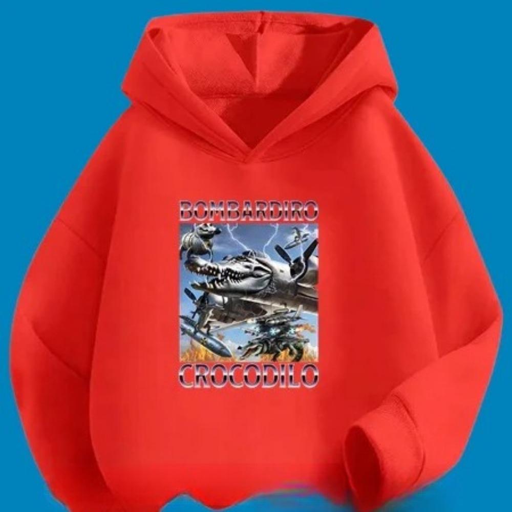 Cappuccino Printed Cartoon Children's Hoodie, Warm and Cute Hoodie for Autumn and Winter, Comfortable and Soft Top for Girl