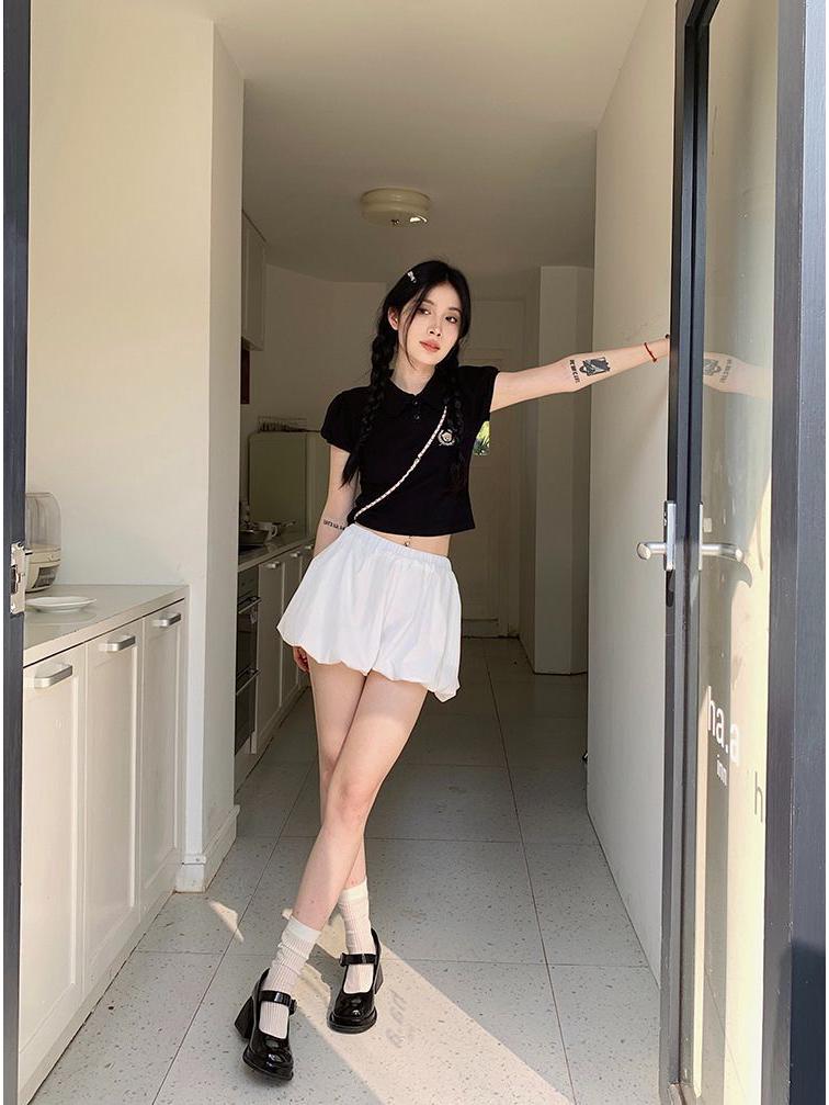 Women's Summer High-Waist Pleated Skort - Slimming, Girly Style, New Arrival