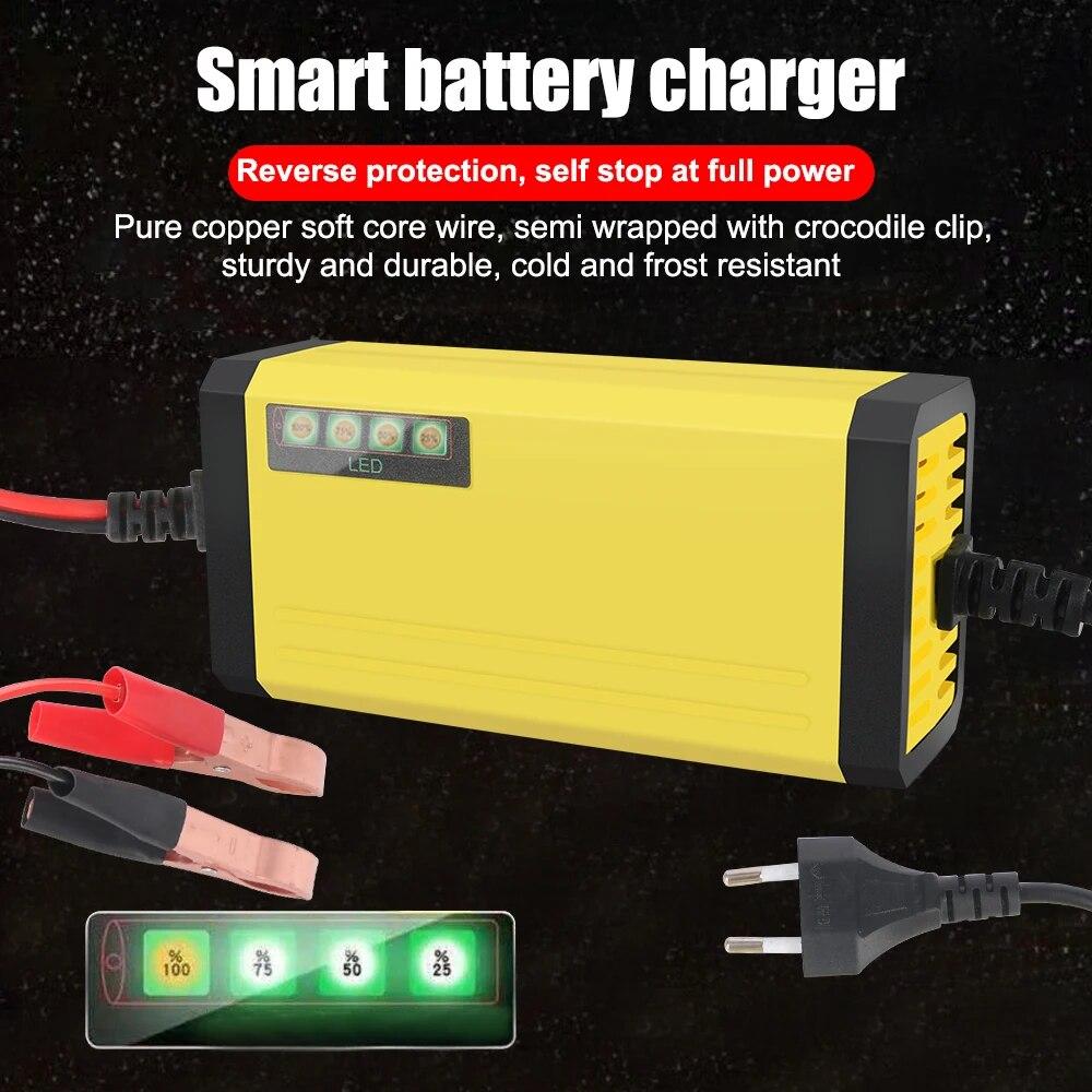 12V 2A Autobatterieladegerät 220V Netzteil Puls Reparatur Lader Nass Trocken Blei-Säure-Batterie LED-Anzeige Moto LKW Batterieladegerät