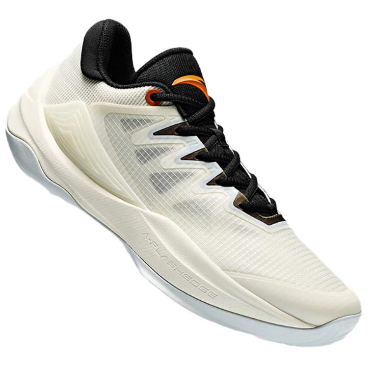 Anta Jianshan 2.5 Retro Comfortable Trendy Slip-Resistant Durable Low-Top Basketball Shoes Men Sneaker Ivory-White 112521604-1