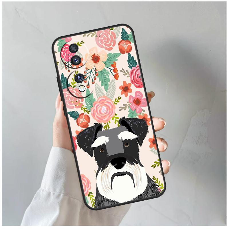 Schnauzer Puppy Dog For Honor Magic 5 6 7 8 Pro Case For Honor 200 400 Lite 50 70 90 X8c X8b X9a X9b X9c X9d Win