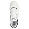 Emporio Armani Fabric PU Logo Print Thick Sole Lace-Up Low-Top Casual Shoes Unisex Sneakers White X8X173XK374U026