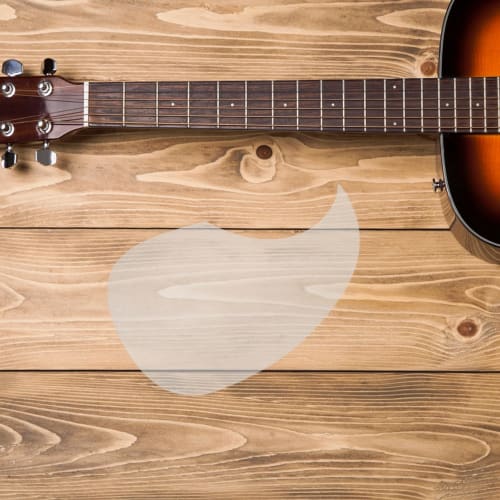 Alasum Acoustic Guitar Pickguard, Transparent, Easy Installation, Scratch Resistant, Accessory