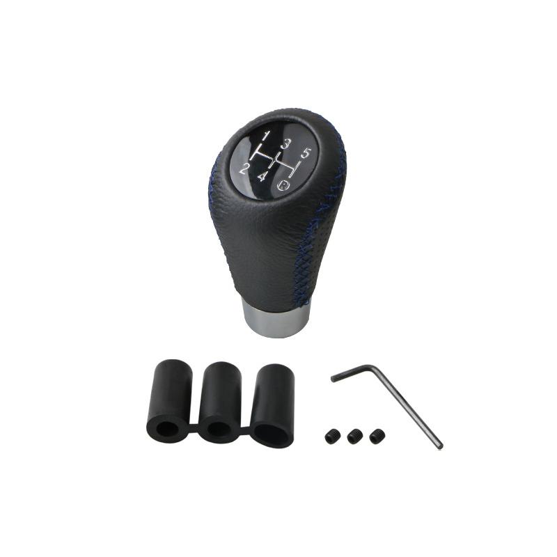 Universal Luxury Car Gear Shift Knob Gear Stick Black Red Line Stitche PU Leather 5 Speed Manual Shifter Lever Car Accessories