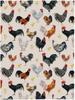 Soft Flannel Throw Blanket Watercolor Rooster Hen Chick Print Lightweight Cozy Warm Sofa Bed Farm Home Decor