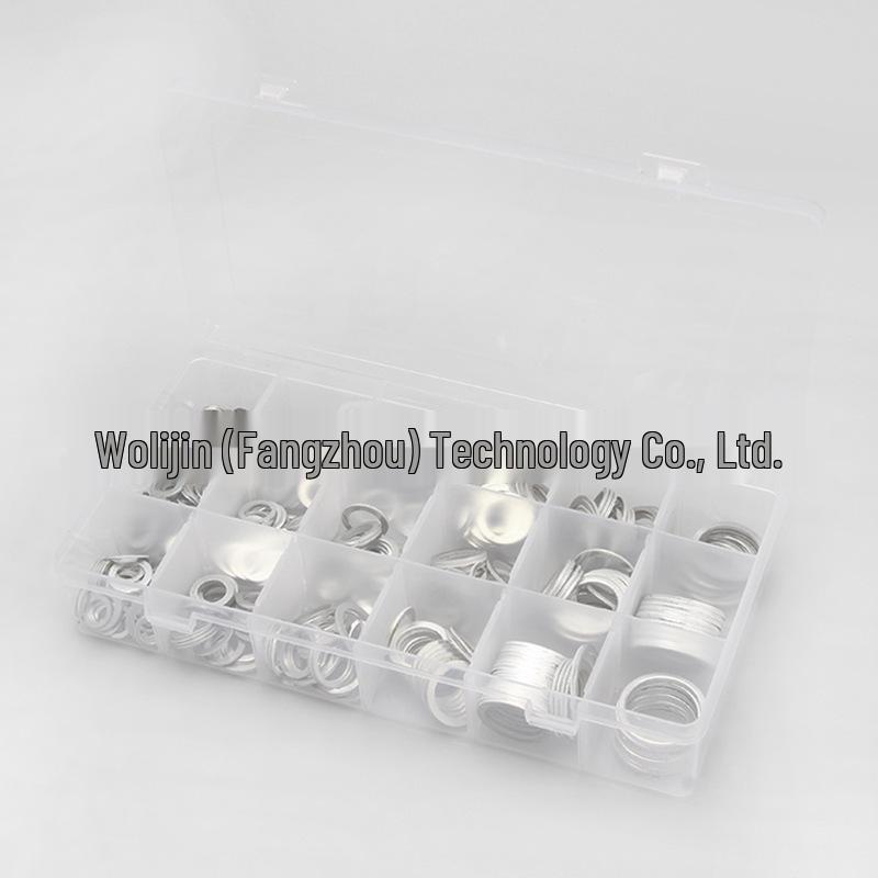 450-Piece High-Temperature Resistant Aluminum Washer Set - Includes Sealing Gasket, Flat Washer, and O-Ring.