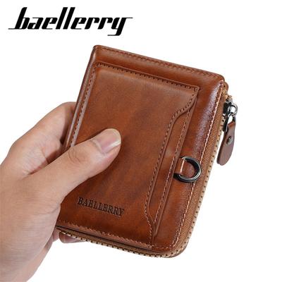 Baellerry Vintage Design Short Wallets for Men Man Business Driver's License ID Card Holder Coin Purse