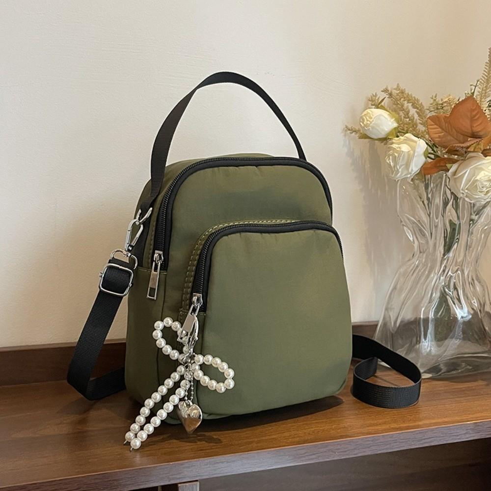 Casual Mini Square Shoulder Bag Waterproof Mobile Phone Pouch Fashion Nylon Crossbody Bag  Travel