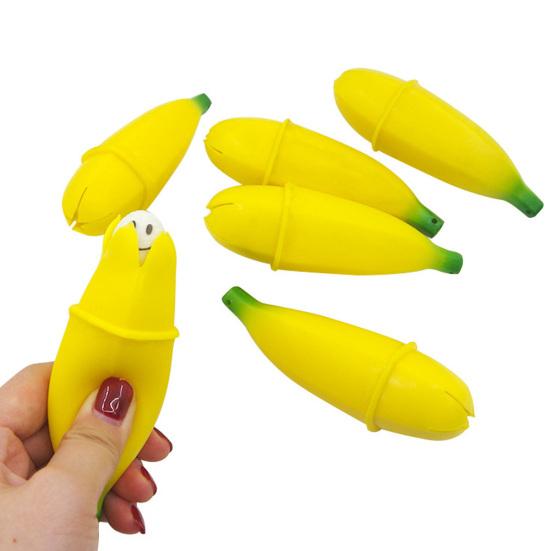 Funny Banana Squishy Squeeze Toy Decompression Anti Stress Pressure Reliever