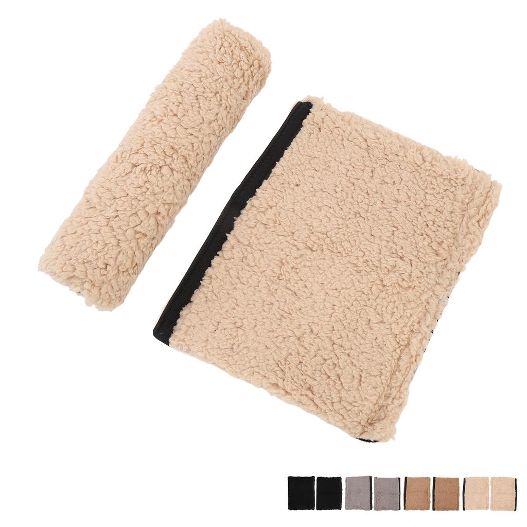 2pcs Chair Armrest Pad Sheepskin Fleece Armrest Cushion Comfortable Chair Armrest Pad for Transport 
