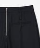 MILLO WOMEN Zipper Wide Trousers [Deep Navy]