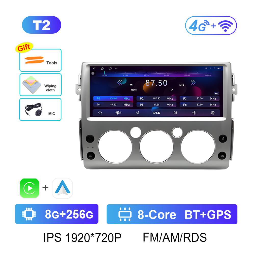 Wireless Carplay GPS Navigation for Toyota FJ Cruiser 2007 2008 2009 2010 2011 - 2013 Bluetooth Cooling Fan Autoradio Head Unit