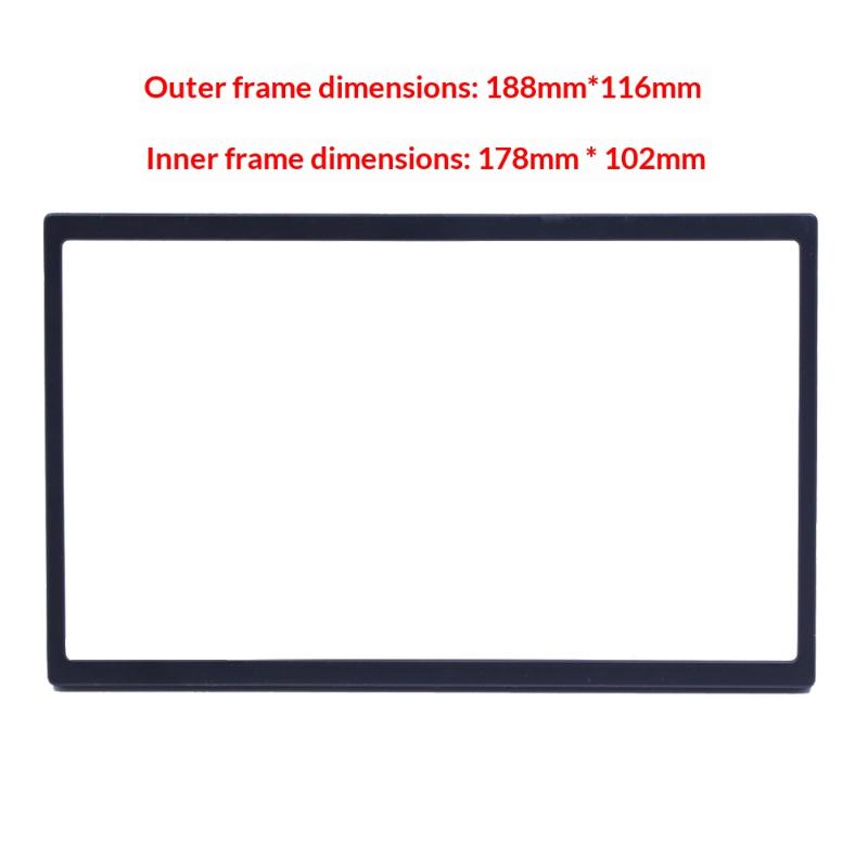 2Din Stereo Frame Universal Car Radio Panel Fascia Bezel Custom Fit Vehicle Audio Dashboard Enhancement