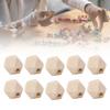 100Pcs Octagonal Wood Beads DIY HandMade Necklaces Keychains Jewelry Accessory Materials