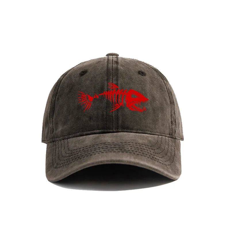 Vintage Washed Distressed Fishbone Peak Cap, Breathable Summer Casual Unisex Adjustable Retro Baseball Hat for Ladies and Gents Adjustable& 8Y