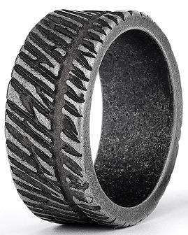 New Viking Style Vertical Stripe Texture Unisex Ring