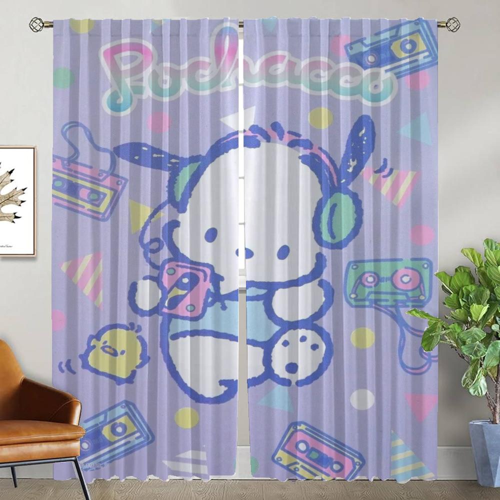 

Pochaccos Оконная занавеска для комнаты 2-панельный тюль для спальни кухонные занавески перегородка Хэллоуин украшения оттенки гостиная камера W50xH70cmx2pcs-CL