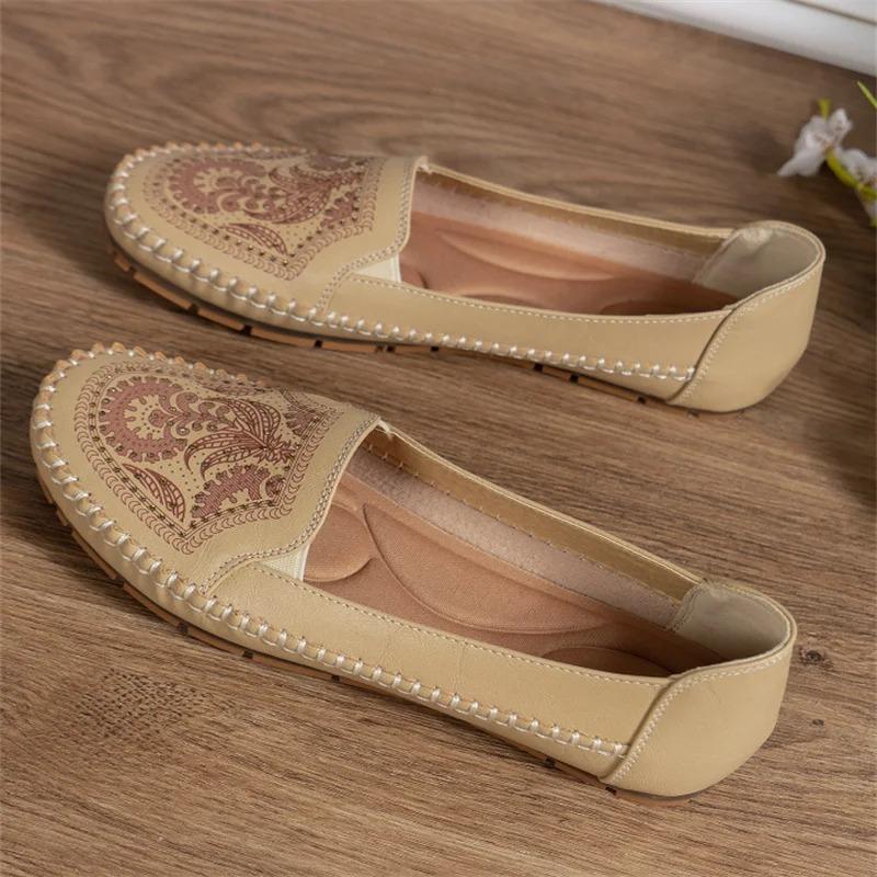 Large Size 44 Women Shoes Vintage Handmade Women's Flats Casual Shoes Ladies Flat Shoes Comfortable Slip On Female Loafers