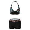 Women Summer Beach Holiday Halter Printed Bikini