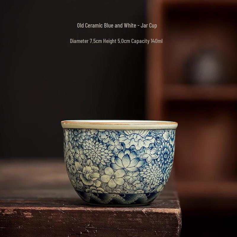 Сине-белый керамический чайник для кунг-фу Hanwa