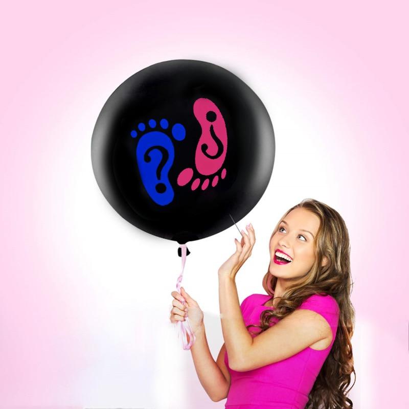 1 Set Party Decoration Balloon Boy Or Girl Gender Reveal Black Latex Balloon Confetti Ballons Birthday Gender Reveal