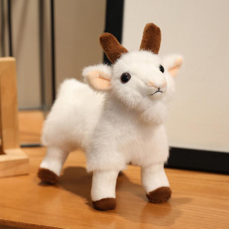 New Goat Plush Toy Stuffed Animal Doll, Adorable Goat Keychain Home Decor for Living Room, Birthday Gift for Kids and Adults