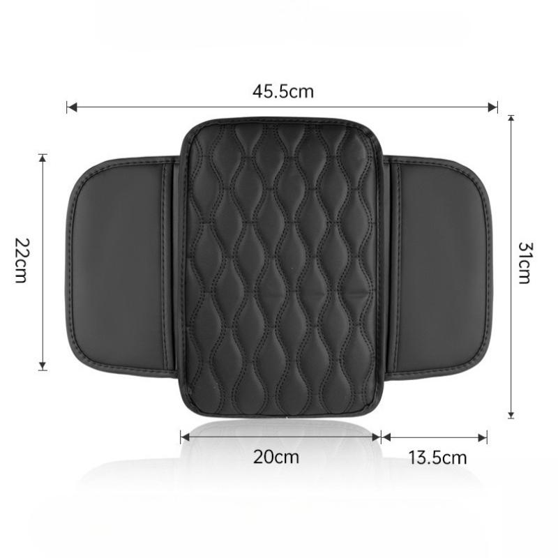 Car Center Console Protector Cover Armrest Pad Box Cushion with Pocket Arm Rest Mat Elbow Support Storage Four Seasons Universal