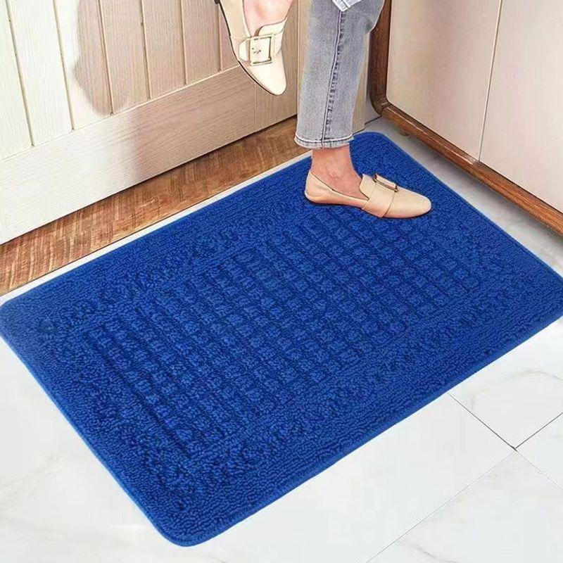 Semi-Circular Non-Slip Water-Absorbing Doormat - Wear-Resistant Floor Mat for Bedroom or Entrance Hall.