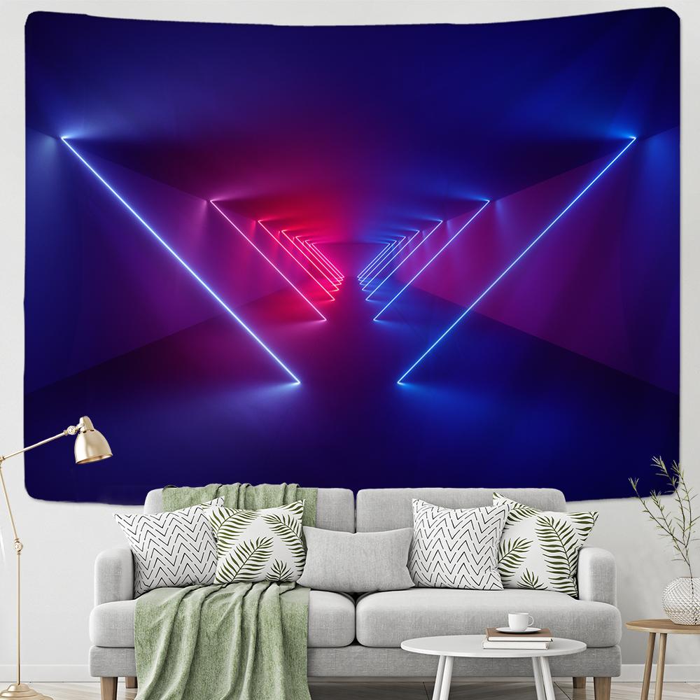 Tapiserie cu raze psihedelice, agățat pe perete, hippie colorat, vrăjitorie, covoraș de masă boem, pentru dormitor, studiu, decor artistic