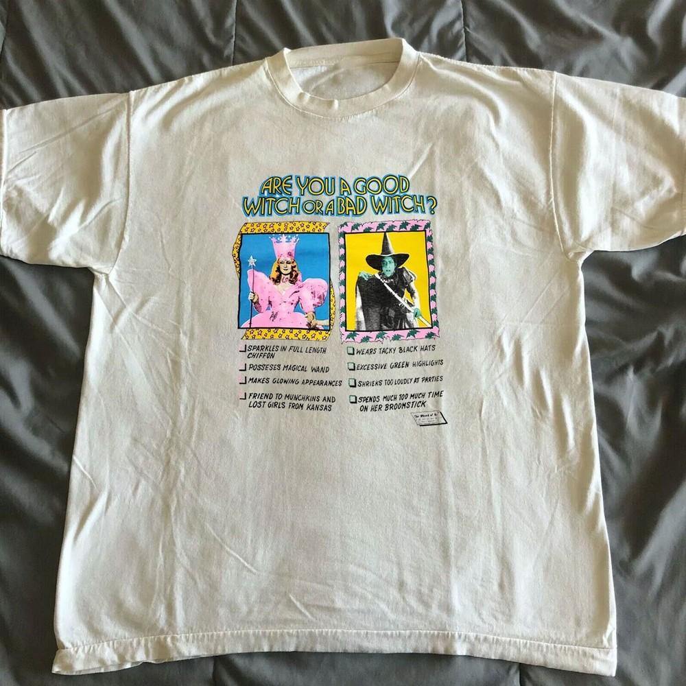 The Wizard of Oz Are You A Good Witch White T Shirt Single Sitch 1990s Tee Unisex T-Shirt M