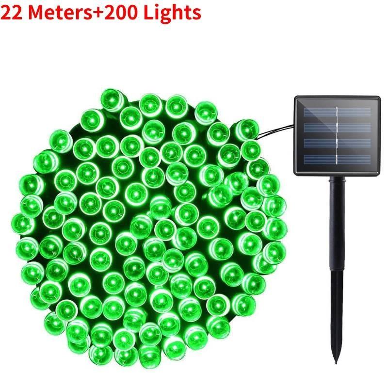 Outdoor Solar Christmas String Lights With Remote Warm White Blue Colorful Waterproof Design