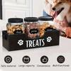 Creative Wooden Dog Treat Container Practical Dog Food Storage Holder  Cat Food Storage