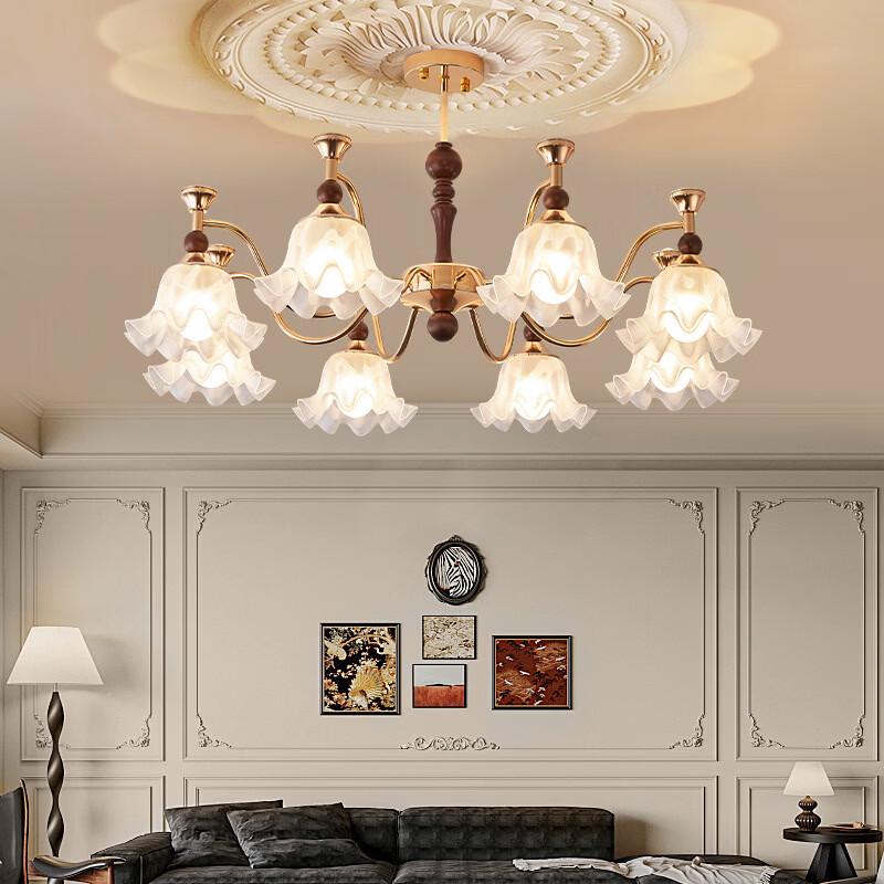 Nufeng American Retro 6-Head Round Chandelier