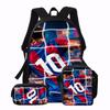 3-Piece 10 Soccer Star Pattern Backpack Set – Large-Capacity Casual Backpack with Matching Clutch & Tote Bag, Perfect for Daily