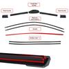 1PC Universal Double Rubber Strip J/U-shaped Wiper Blade, Front Wiper Glass Cleaner Wiping Blade