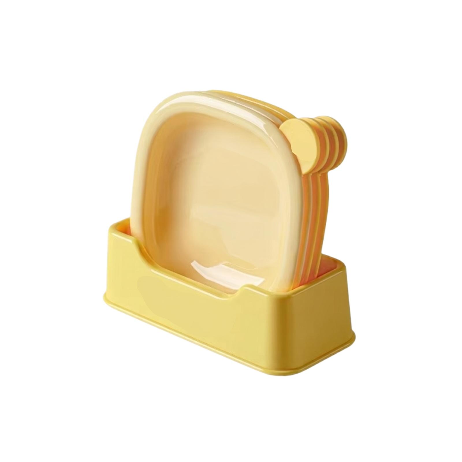 

Cute Plastic Household Fruit Snack Tray Table Food Waste Dish one size жовтий