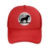 Black Dog Silhouette Full Moon Graph Mesh Baseball Cap For Womens Unisex FeUnisex Beach Dad Hat Hip Hop
