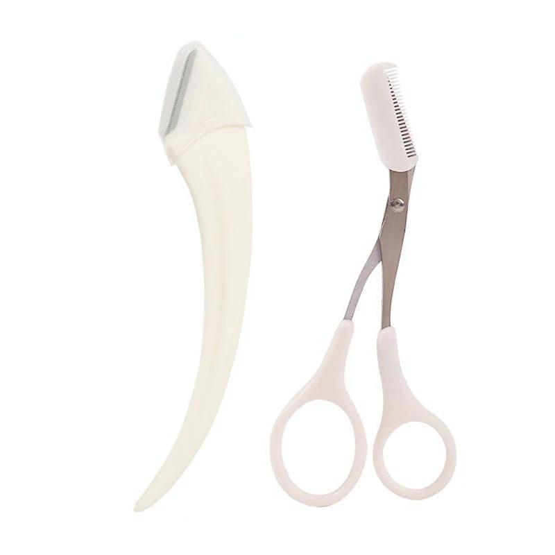 Eyebrow Trimming Knife Face Razor For Women Professional Eyebrow Scissors With Comb Brow Trimmer Scraper Accessories