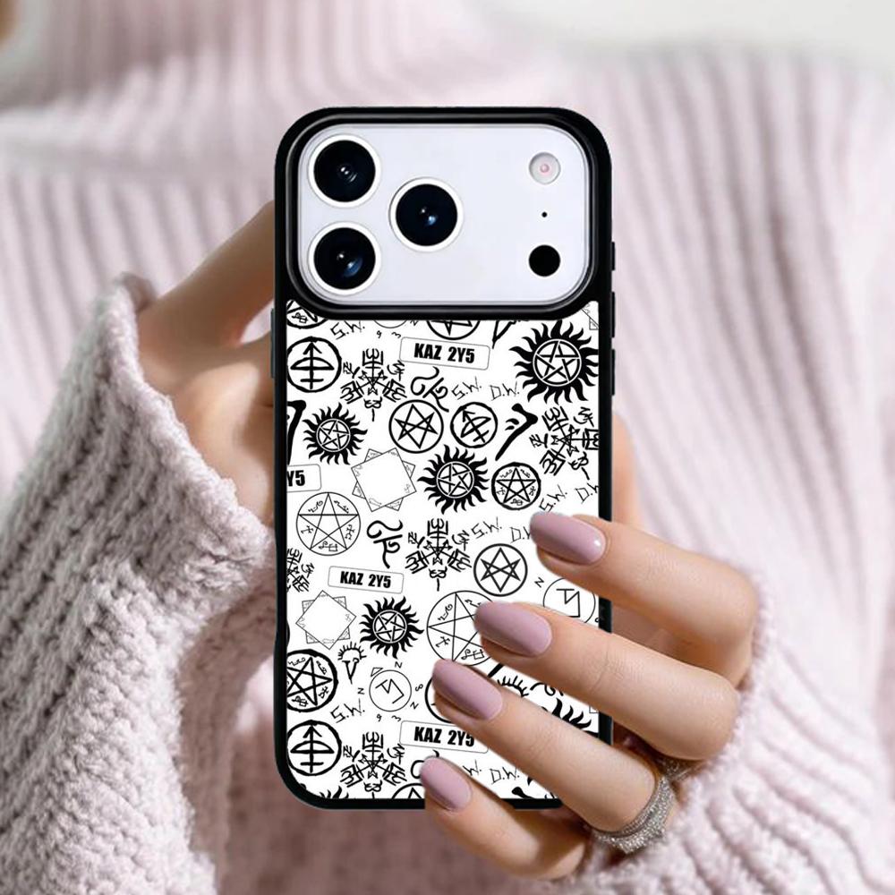 Supernatural Symbol Phone Case For Apple iPhone 17 Air 16E 15 14 Plus 13 12 11 Pro Max Mini Funda Cover