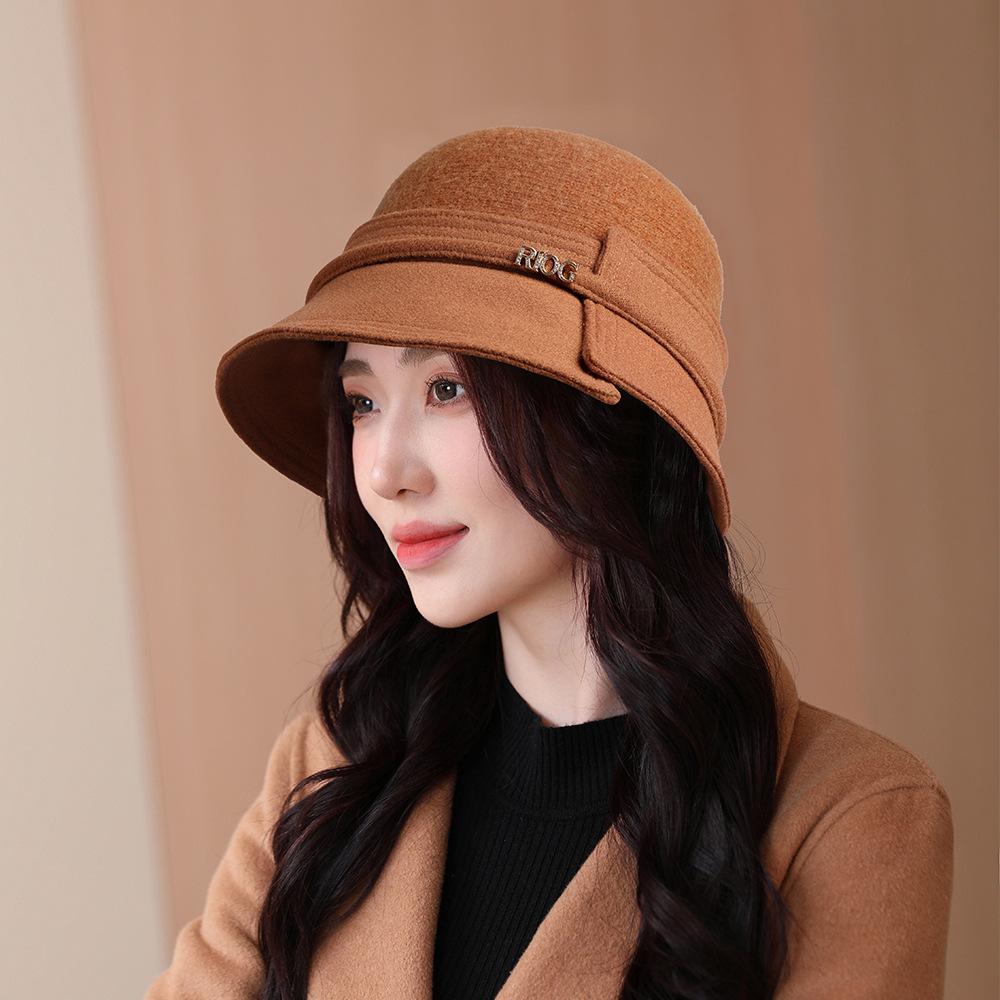 Kapelusz rybaka z kokardą dla kobiet na jesień i zimę, z możliwością noszenia na co dzień, z prostym eleganckim dzianinowym wełnianym kapeluszem