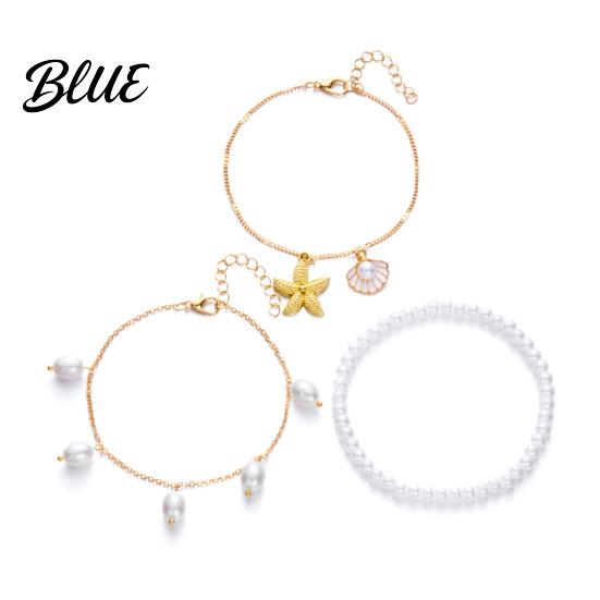 Tropical Vacation Anklets Bohemian Seashell Starfish Anklet Beach Foot Jewelry