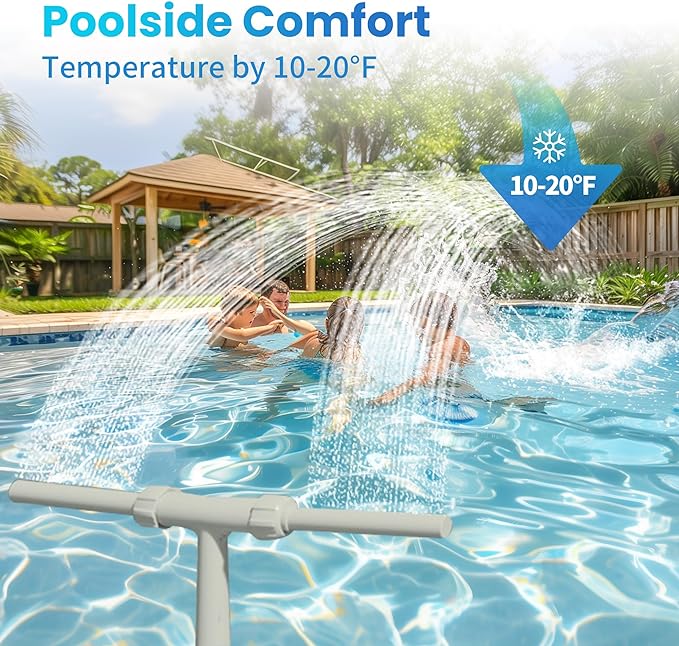 Adjustable Pool Spa Waterfall Sprayer Dual Spray Waterfall Sprinkler Heads Adapter for Inground swimming pool accessories