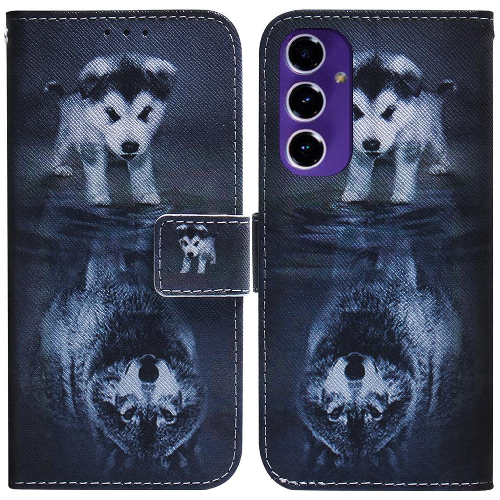 Stand Phone Case for Samsung Galaxy S24 FE Wallet Pattern Printing Leather Phone Cover