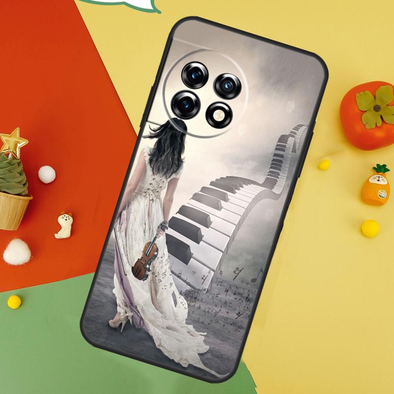 

Задняя крышка для телефона OnePlus 13 15 13R 13T 12 12R 11 10 10T 8T Nord 5 CE 4 2 3 Lite N20 N30 с рисунком скрипки и пианино OnePlus Nord 5