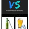 2-Pack Stainless Steel Beer Cooling Stick 8.46in Bottle Chiller Stick  For Relaxing