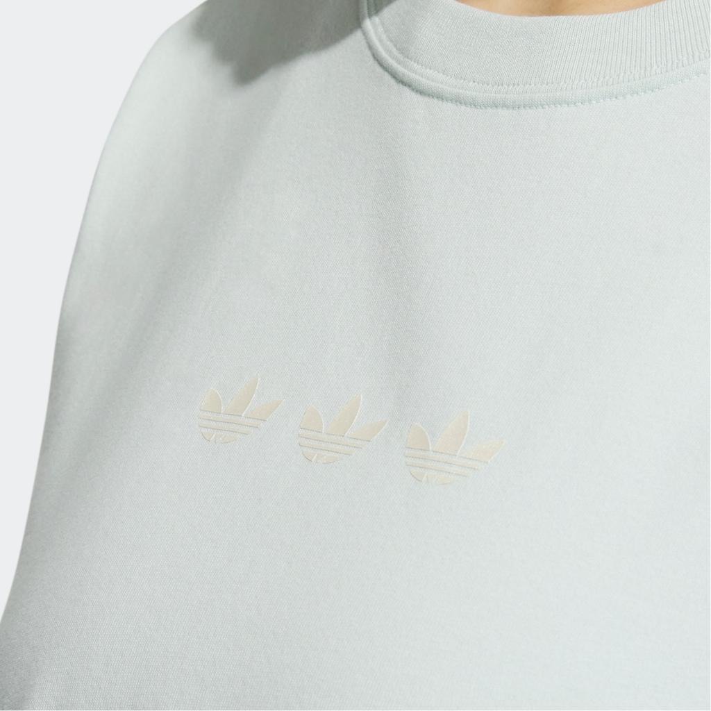 Adidas Originals Trefoil Short Sleeve Tee Pure Logo Loose Round Neck Women Tops Green IK8675