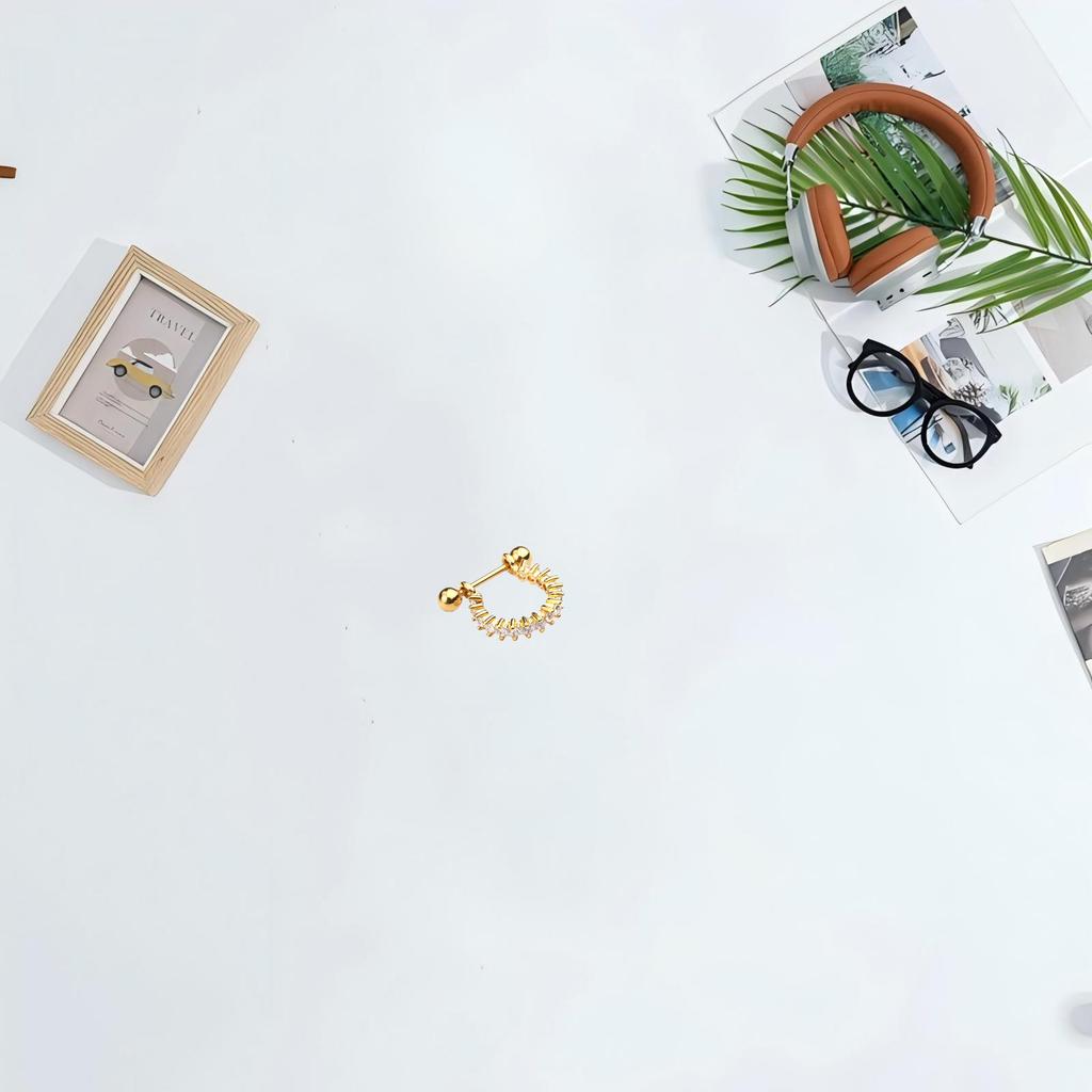 Stainless Steel Earrings, Micro-inlaid Earrings, Zircon Soft Ear Studs, Body Piercing Jewelry