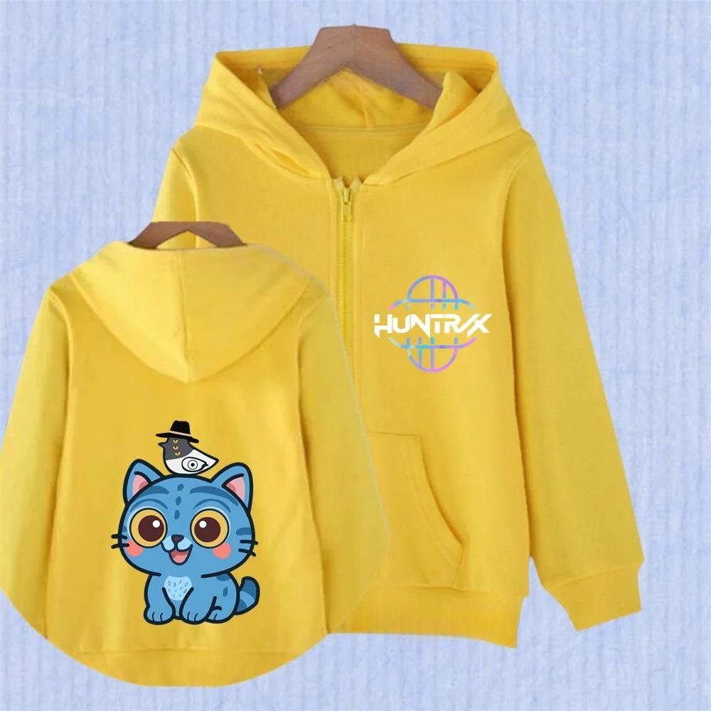 Kpop Demon Hunters Zip Up Hoodie Girls Boys Fashion Long Sleeves Loose Casual Zipper Sweatshirt